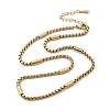 304 Stainless Steel Column Box Chain Necklaces NJEW-D350-02G-1
