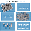 Unicraftale 300Pcs 304 Stainless Steel Screw Eye Pin Peg Bails STAS-UN0043-49-5