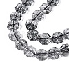 Transparent Crackle Glass Beads Strands GLAA-Q108-03A-11-3