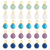 60Pcs Frosted Natural & Synthetic Gemstone Charms FIND-FH0004-55-1
