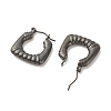 Ion Plating(IP) 304 Stainless Steel Chunky Rectangle Hoop Earrings for Women EJEW-K242-03B-2