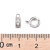 Rack Plating Brass Micro Pave Cubic Zirconia Tube Bails X-ZIRC-I012-05P-RS-4