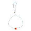 Daisy Charm Glass Seed Bead Slider Bracelets JL6020-2-1