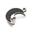 304 Stainless Steel Moon with Star Charms STAS-Q348-20P-2