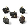 Natural Indian Agate Carved Pendants G-H357-01G-11-1