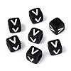 Initial Acrylic Horizontal Hole Beads OACR-ZX006-35V-1