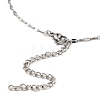 10Pcs 304 Stainless Steel Dapped Chain Necklaces Set NJEW-K254-02P-3