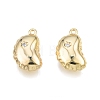 Brass Pave Clear Cubic Zirconia Charms KK-N231-341-2