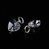 Faceted Transparent Glass Charms GLAA-T024-04L-3
