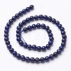 16 inch Grade A Round Dyed Natural Lapis Lazuli Beads Strand GSR6mmC123-5