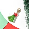 Christmas Tree Glass Pendant Decorations HJEW-JM04051-1