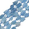 Raw Rough Natural Aquamarine Beads Strands G-D101-A05-02-2