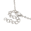 Heart with Word Best Wishes Zinc Alloy Pendant Necklaces for Christmas LS-NJEW-M203-02A-GP-4