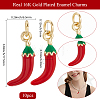 10Pcs Brass Enamel Pendants KK-BBC0019-48B-2