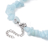 Natural White Jade Dyed Chips Beaded Necklaces NJEW-JN04275-07-5