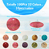 Craftdady 100Pcs 10 Colors Spray Paint Natural Akoya Shell Pendants SHEL-CD0001-01-10