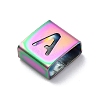 Ion Plating(IP) 304 Stainless Steel Square Slide Charms STAS-L132-13A-M-2
