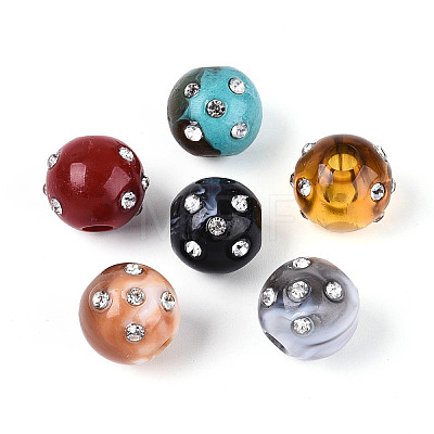 Acrylic European Beads MACR-N018-09-1