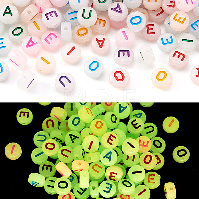 500Pcs 5 Styles Acrylic Beads MACR-TA0001-34-1