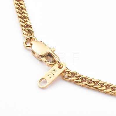 304 Stainless Steel Diamond Cut Cuban Link Chain Necklaces NJEW-JN03367-03-1