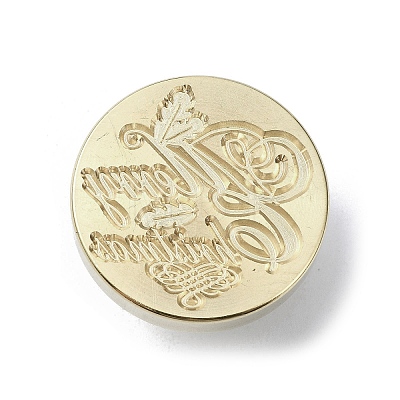 Merry Chrstmas Wax Seal Brass Stamp Heads AJEW-M038-01S-G-1