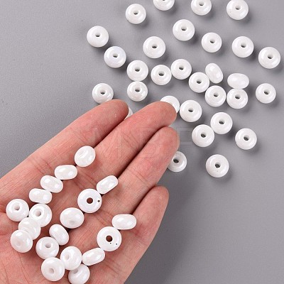 Opaque Colours Luster Glass Round Beads X-SEED-S045-002A-B01-1