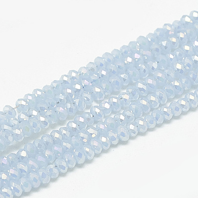 Electroplate Glass Beads Strands EGLA-Q112-A02-1