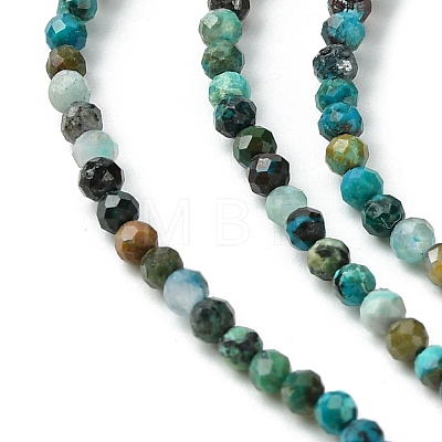 Natural Chrysocolla Beads Strands G-Z034-A03-01-1