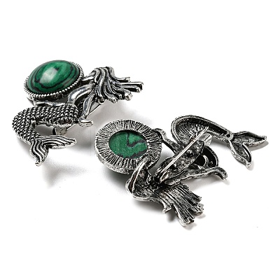 Dual-use Items Alloy Mermaid Brooch JEWB-C026-02E-AS-1