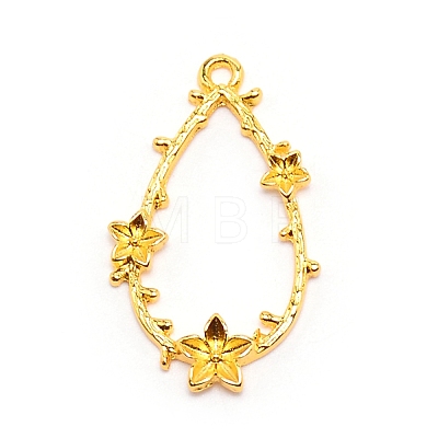 Alloy Open Back Bezel Pendants PALLOY-TAC0022-17G-1