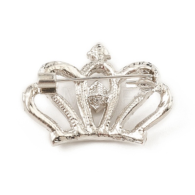 Rhinestone Crown Brooch Pin JEWB-Q030-05P-1