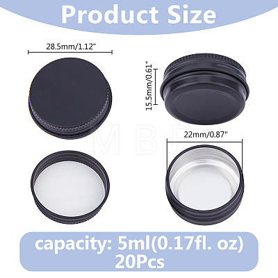 Round Aluminium Tin Cans CON-WH0086-133A-02-1