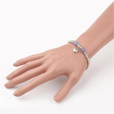 Tibetan Style Alloy Charm Bracelets BJEW-JB02647-1
