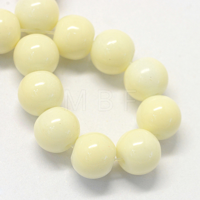 Baking Painted Glass Round Bead Strands DGLA-Q020-8mm-02-1