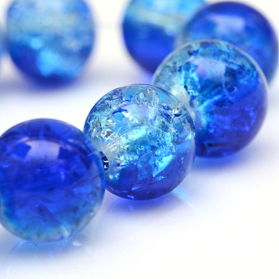 Baking Paint Crackle Glass Beads Strands X-CCG-S001-10mm-16-1