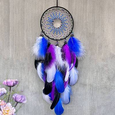 Woven Web/Net with Feather Decorations PW-WG99893-01-1