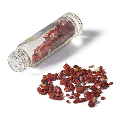 Natural Red Jasper Chip Bead Roller Ball Bottles AJEW-H101-01E-1