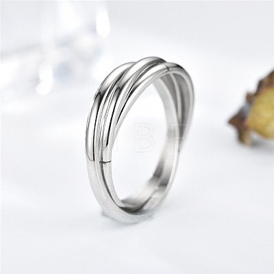 Titanium Steel Trinity Interlocking Finger Rings FS-WG6D755-05-1