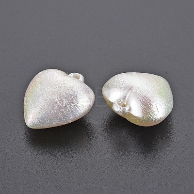 Electroplated ABS Plastic Imitation Pearl Pendants KY-T023-008B-01-1