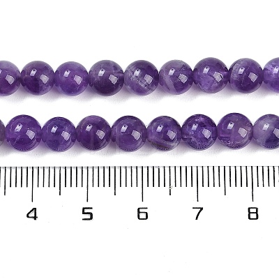 Natural Amethyst Beads Strands G-S333-6mm-020-1