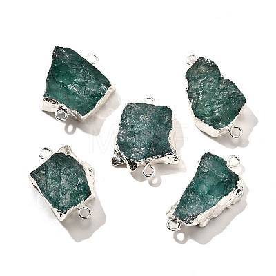 Raw Rough Natural Dyed Quartz Crystal Links Connector Charms G-K189-04S-01-1