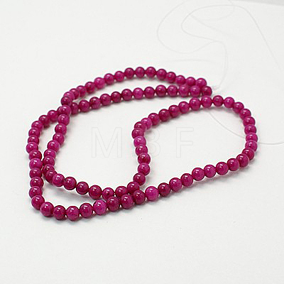 Natural Mashan Jade Round Beads Strands G-D263-4mm-XS12-1