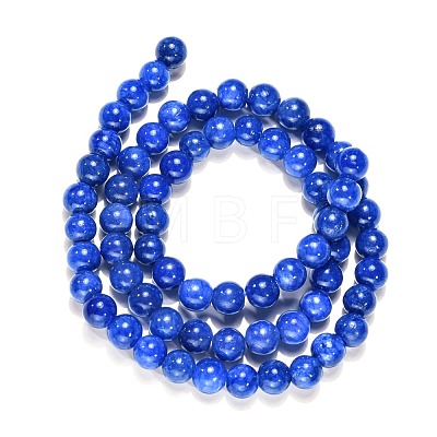 Natural Mashan Jade Round Beads Strands X-G-D263-6mm-XS08-1