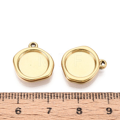 304 Stainless Steel Pendant Cabochon Settings STAS-T067-70B-G-1