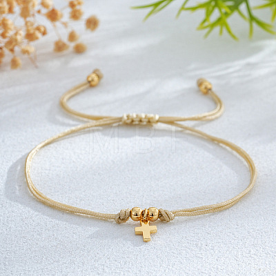 Brass Cross Charm Bracelets ZM9789-3-1