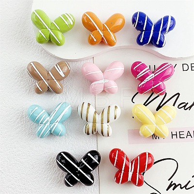Opaque Acrylic Beads OACR-A045-04-1
