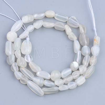 Natural Grey Moonstone Beads Strands G-S359-141-1