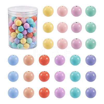 100Pcs 10 Colors Food Grade Eco-Friendly Silicone Beads SIL-TA0001-28-1