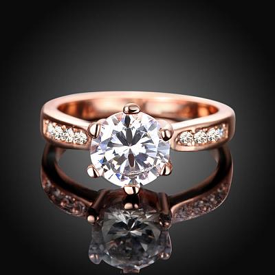 Exquisite Engagement Rings Brass Czech Rhinestone Finger Rings for Women RJEW-BB02141-8-1