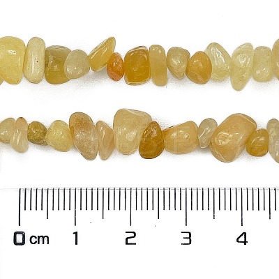 Natural Topaz Jade Chip Beads Strands G-M205-16A-1